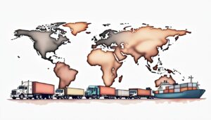 An array of different freight transportation methods