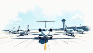 An organized fleet of sleek